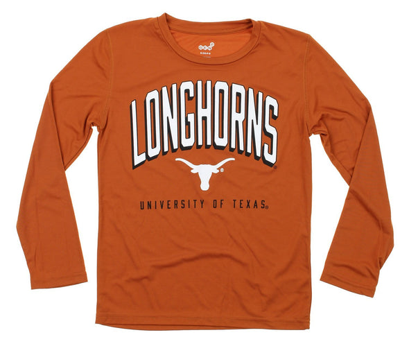 NCAA Youth Texas Longhorns Long Sleeve Performace Tee