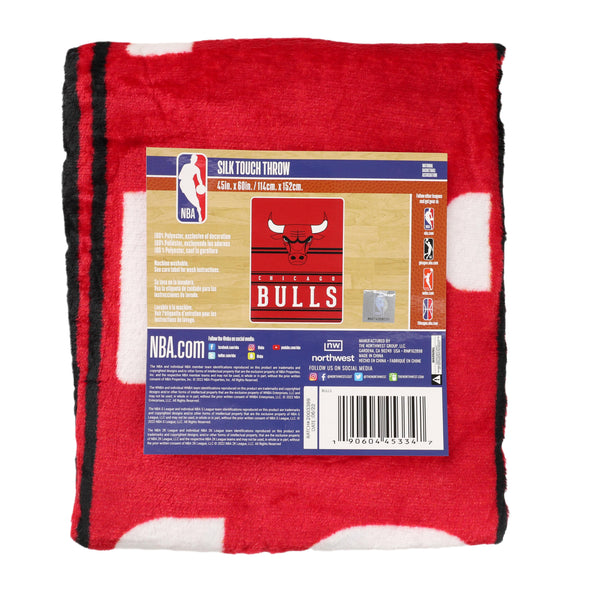 Northwest NBA Chicago Bulls Dual Vision 45 X 60 Silk Touch Throw Blanket