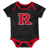 Outerstuff Rutgers Scarlet Knights NCAA Infant Champs 3-Piece Creeper Set, Scarlet/Black/Grey