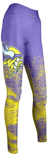 Zubaz NFL Women's Minnesota Vikings Static Fade Leggings, Purple/Yellow