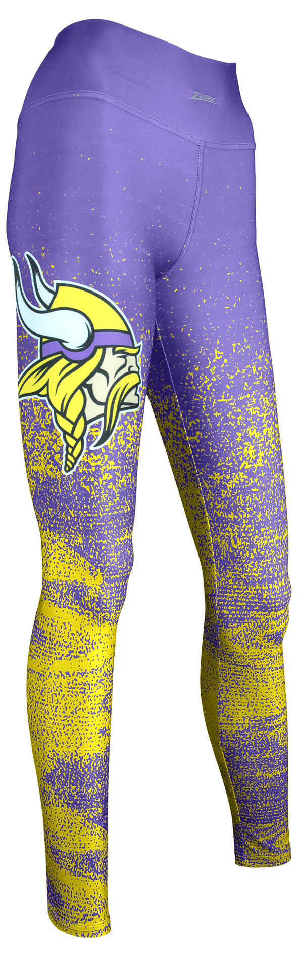 Zubaz NFL Women's Minnesota Vikings Static Fade Leggings, Purple/Yellow