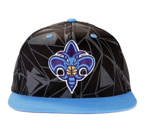 Adidas NBA Basketball New Orleans Hornets Fashion Flex Fitted Hat Cap, Black