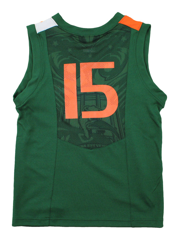 Nike NCAA Youth Boys Miami Hurricanes #15 Basketball Jersey, Green