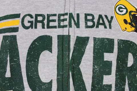 Green Bay Packers NFL Football Men's Across the Middle Fleece Hoodie, Grey