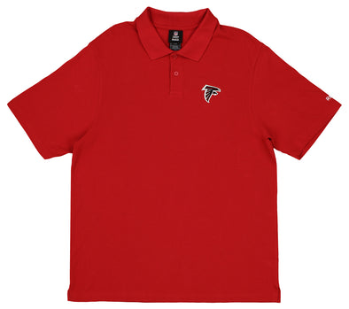Reebok Mens NFL Atlanta Falcons Short Sleeve Polo Shirt, Red