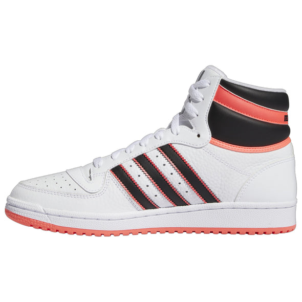 Adidas Men's Top Ten Hi RB Shoes, White/Core Black/Turbo