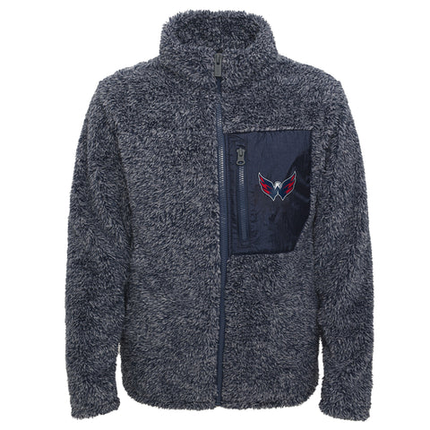 Outerstuff NHL Youth Girls Washington Capitals Teddy Full Zip Fleece Jacket