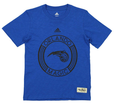 Adidas NBA Youth Orlando Magic 360 Short Sleeve Slub Tee, Blue