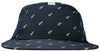 Flat Fitty Repeater Camp Strap Back Cap Hat - Black and Navy Blue