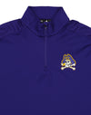 adidas NCAA Men's East Carolina Pirates Team Logo 1/4 Zip Pullover, Purple
