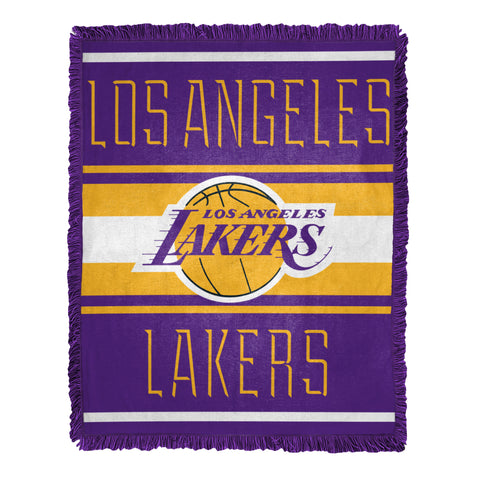 Northwest NBA Los Angeles Lakers Nose Tackle Woven Jacquard Throw Blanket