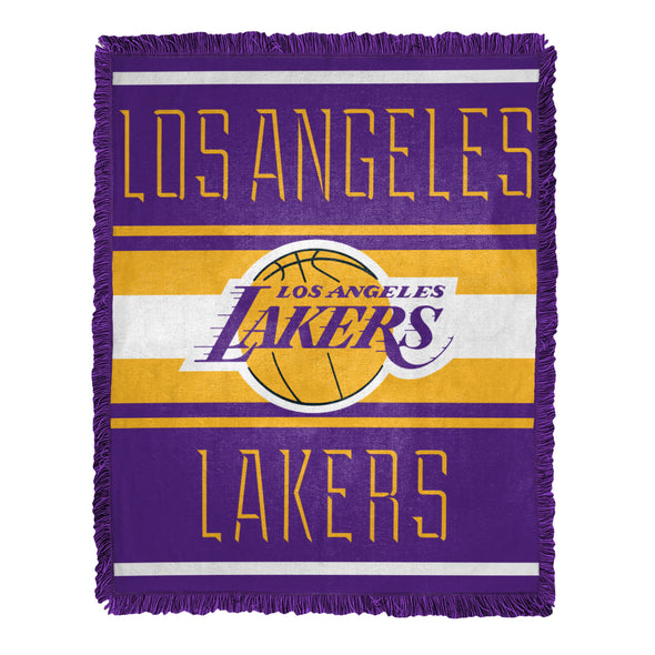 Northwest NBA Los Angeles Lakers Nose Tackle Woven Jacquard Throw Blanket