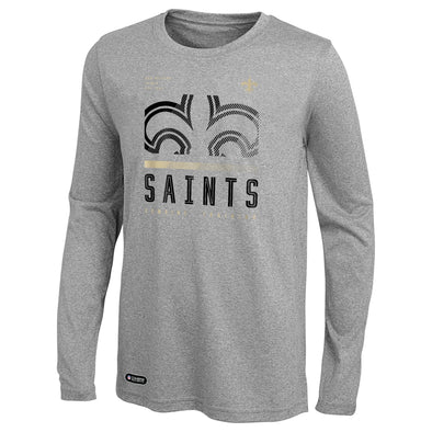 Outerstuff NFL Men's New Orleans Saints Red Zone Long Sleeve T-Shirt Top