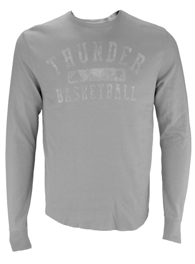 Adidas NBA Men's Oklahoma City Thunder Long Sleeve Vintage Thermal Shirt, Grey