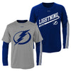 Reebok NHL Youth (8-20) Tampa Bay Lightning 2 Piece Combo T-Shirt Pack