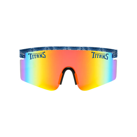 FOCO X Zubaz NFL Collab 90s Retro Swag Sunglasses, Tennessee Titans
