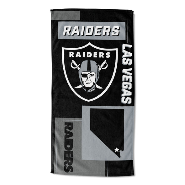 Northwest NFL Las Vegas Raiders State Line Beach Towel