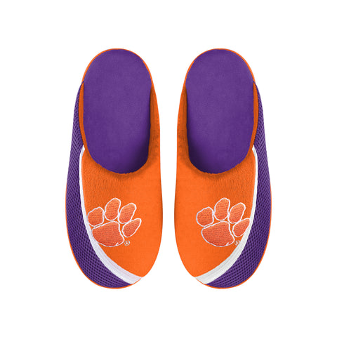 FOCO NCAA Men's Clemson Tigers 2022 Big Logo Color Edge Slippers