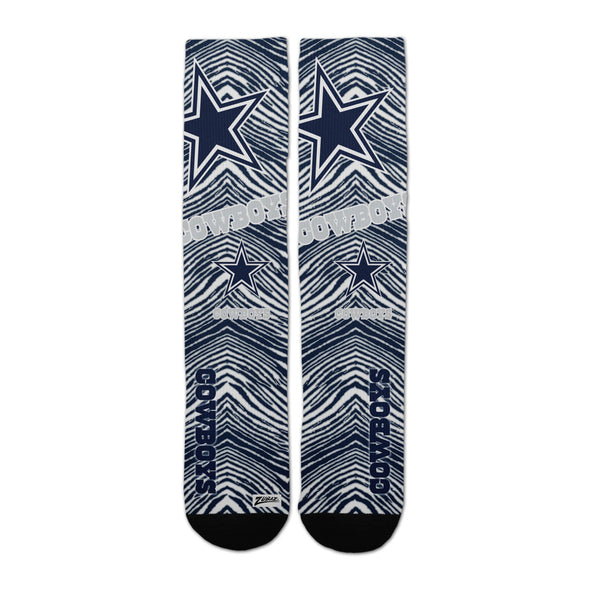 Zubaz By For Bare Feet Dallas Cowboys NFL Zubified Adult Large Dress Socks