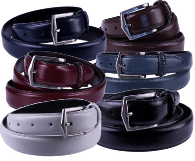 Stacy Adams 6-087 Smooth Genuine Leather with Perforated Loop Mens Adjustable Belt