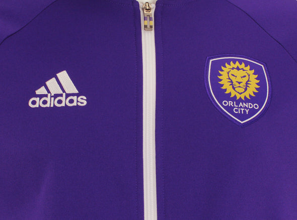 adidas MLS Men's Orlando City SC  Anthem Full Zip Jacket, Purple