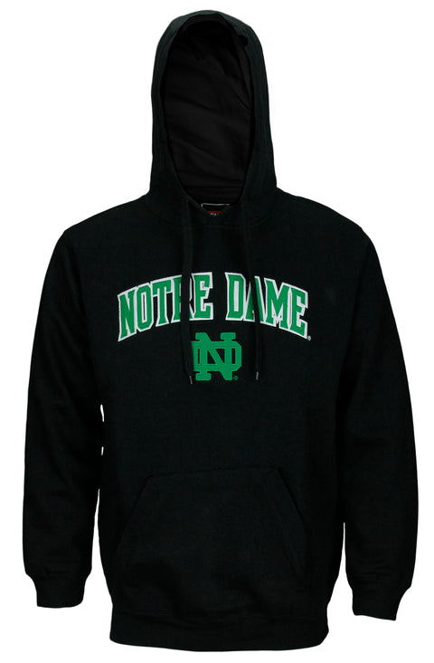 Genuine Stuff NCAA Men's Notre Dame Fighting Irish Fleece Hoodie, Black