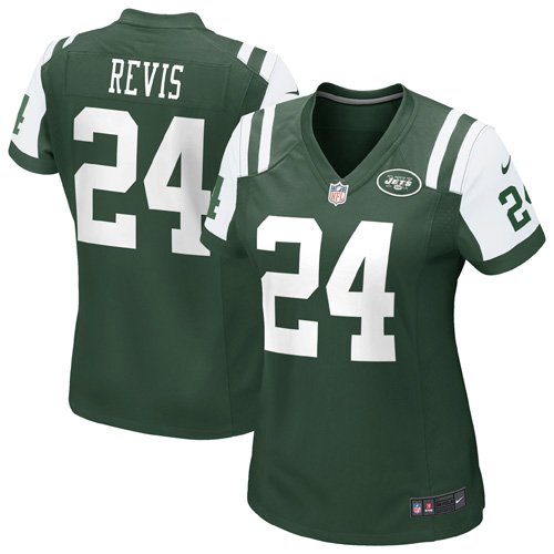 ナイキ　ゲームシャツ　NFL　JETS　REVIS　24番　レプリカ　緑白　XL ナイキ ゲームシャツ NFL JETS REVIS 24番 レプリカ 緑白 XL