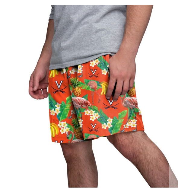 Forever Collectibles Men's NCAA Virginia Cavaliers Floral Shorts