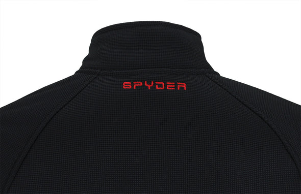 Spyder Men's Stellar Jacket Sherpa Lined Bonded Fleece, Black