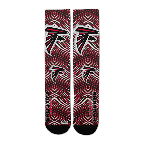 Zubaz By For Bare Feet NFL Adults Unisex Atlanta Falcons Zubified Dress Socks, Large