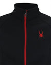 Spyder Men's Stellar Jacket Sherpa Lined Bonded Fleece, Black