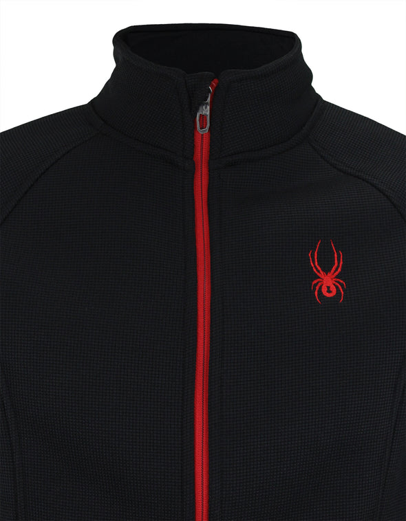 Spyder Men's Stellar Jacket Sherpa Lined Bonded Fleece, Black