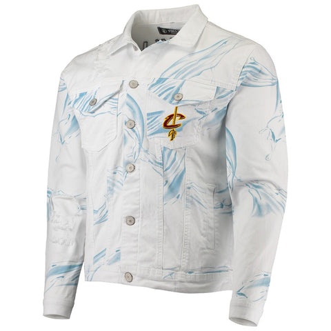 FISLL NBA Men's Cleveland Cavaliers Team Classic Denim Jacket