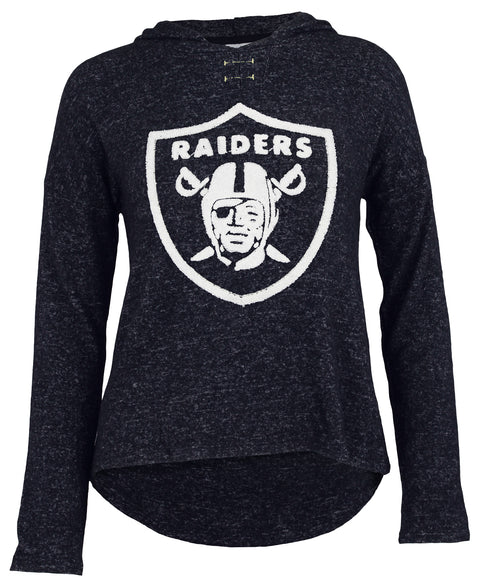 Outerstuff NFL Youth Girls Las Vegas Raiders 3D Logo Hooded T-Shirt
