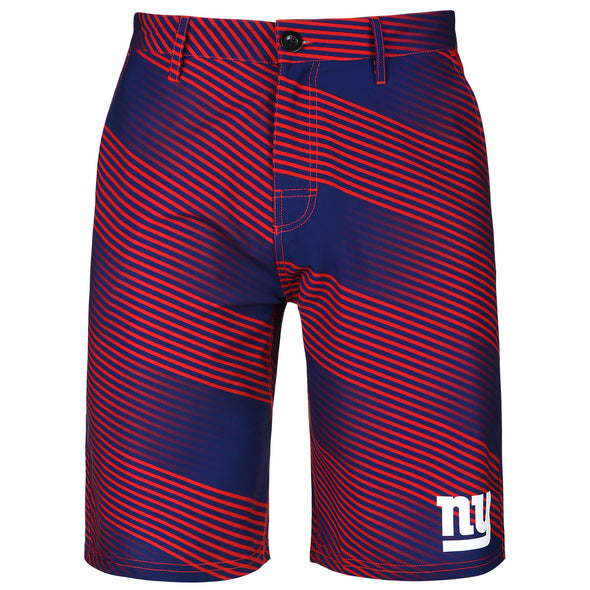 Forever Collectibles NFL Men's New York Giants Diagonal Stripe Walking Shorts