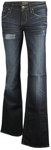 Cult of Individuality Women's Bohemi Boot Cut Navy Jeans with Swarovski Crystals