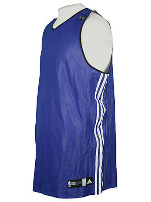 Adidas NBA Men's Athletic 3 Stripe Fusion Blank Jersey, Dark Blue