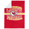 FOCO NFL Kansas City Chiefs Stripe Micro Raschel Plush Throw Blanket, 45 x 60