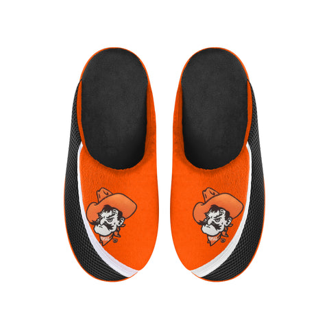FOCO NCAA Men's Oklahoma State Cowboys 2022 Big Logo Color Edge Slippers