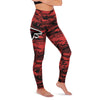 Zubaz NFL Women's Atlanta Falcons Black/Scarlet  Camo Line Leggings