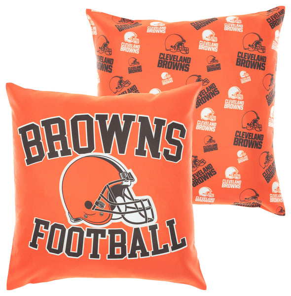 FOCO NFL Cleveland Browns 2 Pack Couch Throw Pillow Covers, 18 x 18