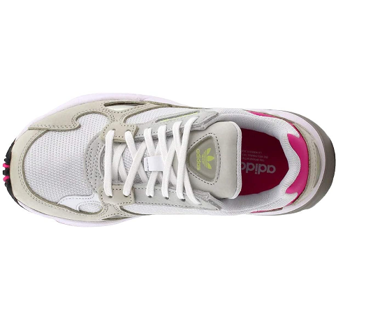 Adidas Originals Womens Falcon Shoes White Clear Brown Shock Pink Size 8.0