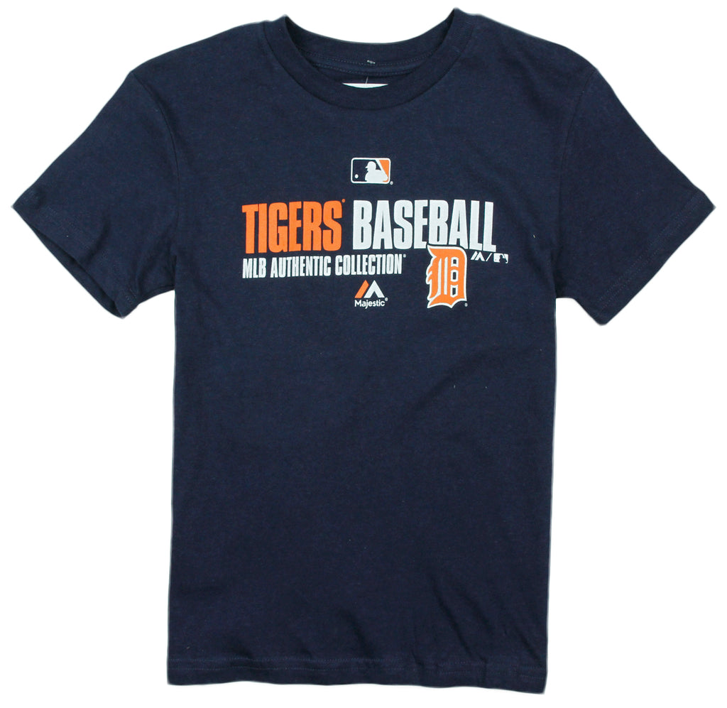 Detroit Tigers Kids Youth Size Official MLB Majestic T-Shirt New