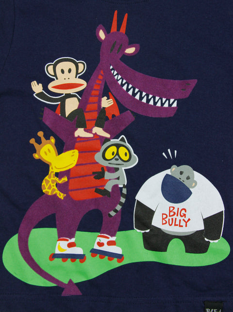 Paul Frank Little Boy's Kids Julius & Friends Big Bully Short Sleeve T-Shirt, Navy