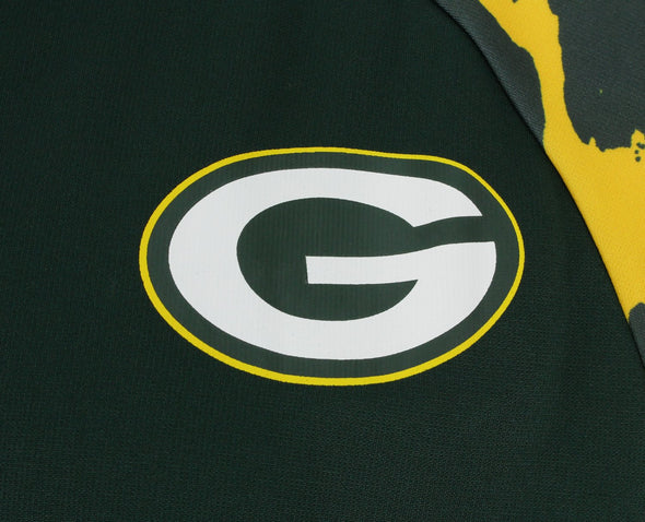 Zubaz NFL Men's Green Bay Packers  Full Zip Hoodie with Lava Sleeves