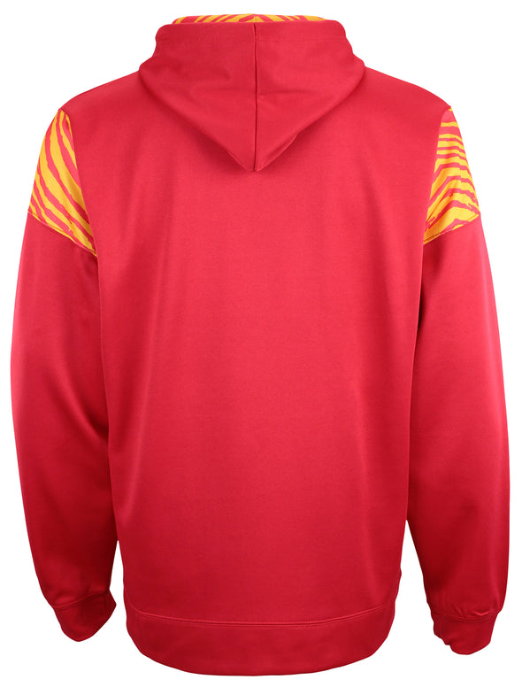 Zubaz Kansas City Chiefs NFL Men's Full Zip Hoodie with Zebra Print Details