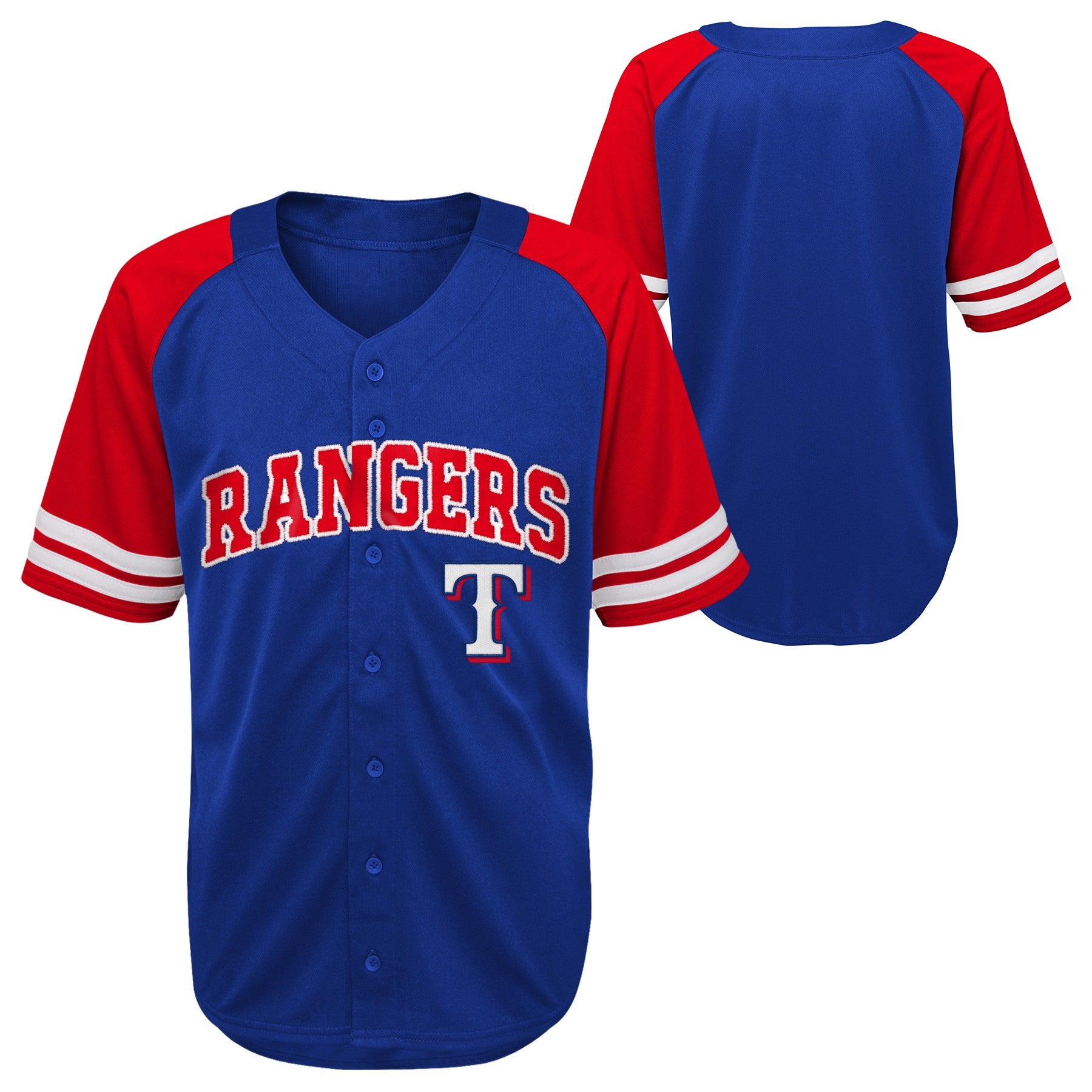 Outerstuff Kids MLB Texas Rangers Button Up Baseball Team Home