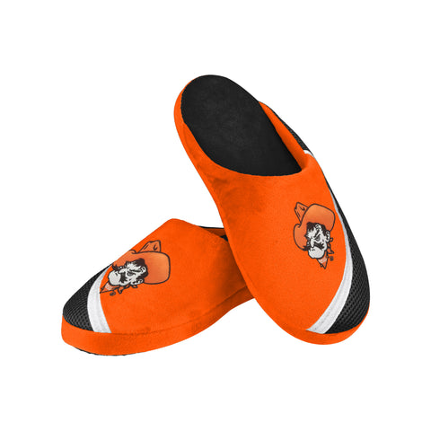 FOCO NCAA Men's Oklahoma State Cowboys 2022 Big Logo Color Edge Slippers
