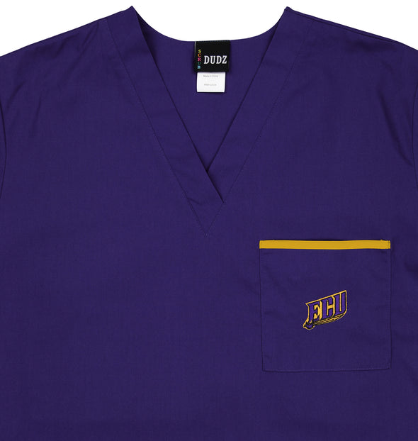 Fabrique Innovations NCAA Unisex East Carolina Pirates Team Color Scrub Top