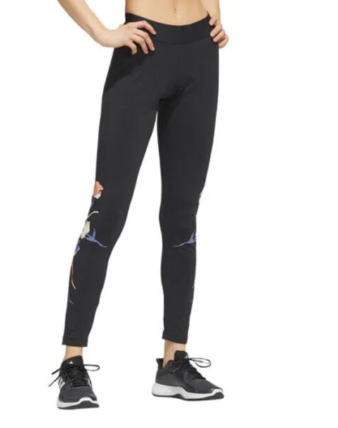 adidas Women's Floral Graphic Tights, Black